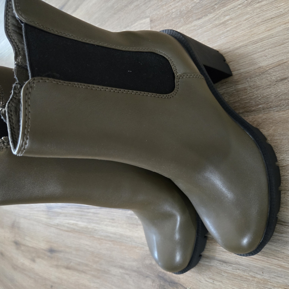 Olive Green Ankle Boots